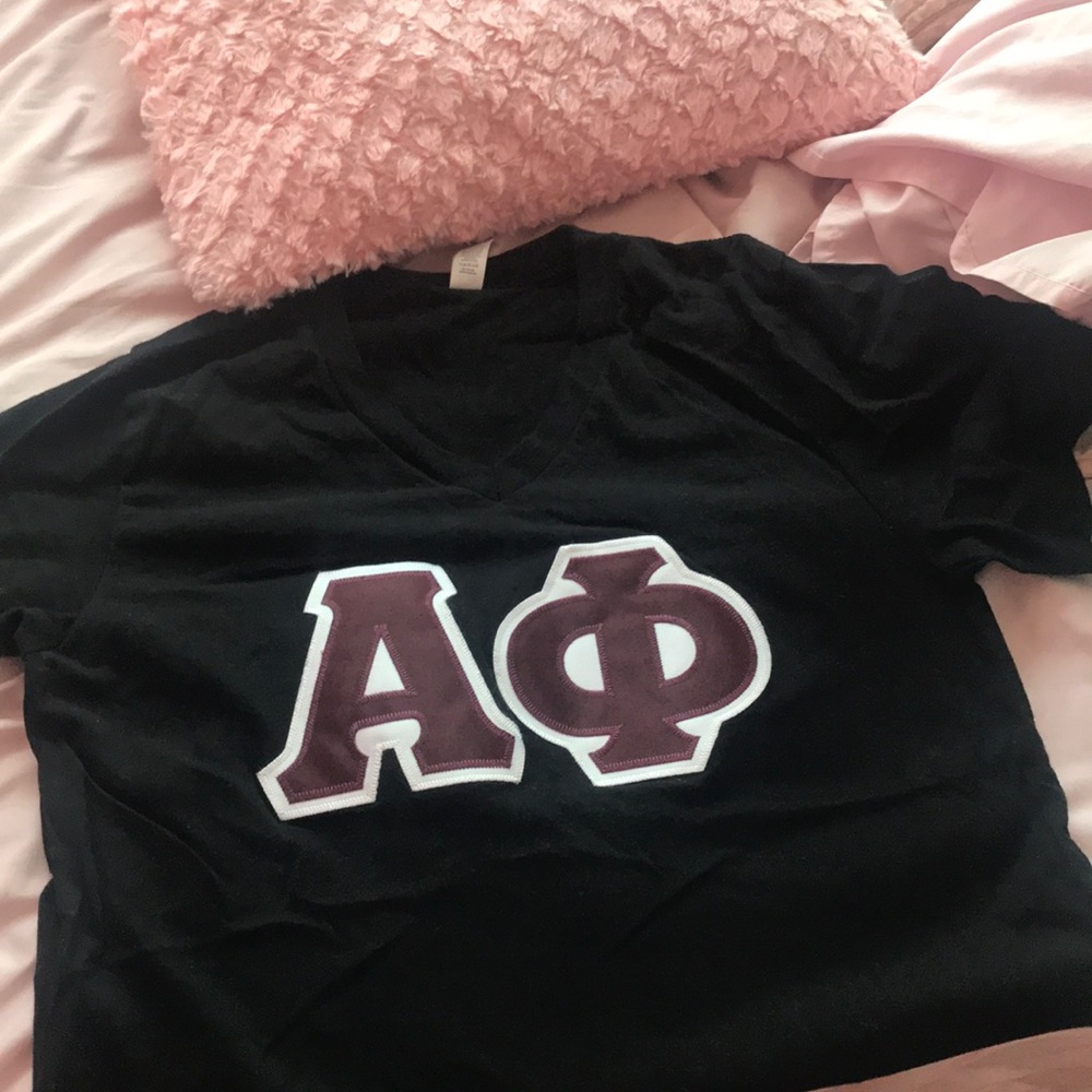 Alpha phi stitched letters